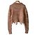 Stella Mc Cartney Stella McCartney Strickpullover aus Alpaka mit Fransen Braun Orange - Ansicht 2