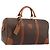 Céline CELINE Macadam Canvas Boston Bag PVC Leder Braun Gold