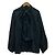 Autre Marque Mila Owen 2way Sheer Bowtie Bluse Schwarz