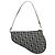 Christian Dior Trotter Canvas Saddle Pouch Navy Gold - vista 3