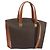 Céline CELINE Macadam Hand Bag PVC Leather 2way Brown Gold Tone