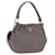PRADA Shoulder Bag Leather Gray Silver
