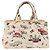 PRADA Canapa M Hand Bag Canvas Ivory Gold - vista 13
