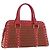 FENDI Zucchino Canvas Hand Bag Red Gold