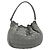 Christian Dior Canage Shoulder Bag Nylon Gray Silver