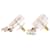 CHANEL Crystal COCO Mark Earring Metal Clear Silver CC - vista 11