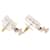CHANEL Crystal COCO Mark Earring Metal Clear Silver CC - vista 12