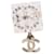 CHANEL Crystal COCO Mark Earring Metal Clear Silver CC - vista 3