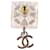 CHANEL Crystal COCO Mark Earring Metal Clear Silver CC - vista 8