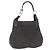 GUCCI Bolsa de mão em tela GG Outlet Preto Prata 179777