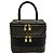 Céline Bolso de mano CELINE Vintage Macadam Blazon Pattern Triomphe de cuero Castaño Negro