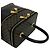 Céline Bolso de mano CELINE Vintage Macadam Blazon Pattern Triomphe de cuero Castaño Negro - vista 4