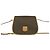 Céline CELINE Vintage Macadam Blazon Pattern Triomphe Schultertasche/Pochette aus Leder Braun