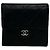 Cartera tri-fold Chanel Matelassé Coco Mark de piel de cordero negra Negro - vista 2