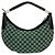 Bolso semi-hombro de cuero y lona con estampado GG Logo Gucci Negro Verde - vista 3