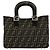 Fendi Zucca FF Pattern Mini Tote Bag Braun Schwarz