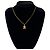 Collana placcata oro Chanel Vintage con motivo Coco Mark D'oro - vista 2