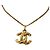 Collana placcata oro Chanel Vintage con motivo Coco Mark D'oro - vista 4