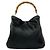 GUCCI Old Bamboo Leder 2-way Schultertasche Schwarz - Ansicht 3