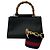 Borsa a mano Gucci Nymphaea Bamboo Sherry Line Nero Rosso