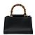 Borsa a mano Gucci Nymphaea Bamboo Sherry Line Nero Rosso - vista 3