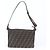 Borsa a tracolla Fendi Zucca in pelle e canvas Marrone - vista 3
