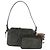 Céline Celine Schultertasche aus Leder mit Fellbeutel Braun Dunkelgrün