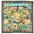 Hermès Foulard Hermes Carre 90 Costumes of Departments Marrone Multicolore