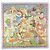 Hermès Foulard Hermes Carre 90 Fairytales Multicolore Blu chiaro