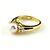 Anello a fascia Tiffany & Co. in oro giallo con diamanti e perla - vista 3