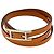 Hermès Bracciale Hermes Api 3 Charm Argento Arancione