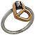 Ring Hermès Anello Hermes HERMES Cuore in Argento Sterling 925 con Oro D'oro