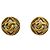 Orecchini a clip Chanel placcati in oro con perle sintetiche Bianco D'oro