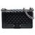 Chanel Black Old Medium Quilted Patent Acrylic Boy Flap Nero