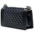 Chanel Black Old Medium Quilted Patent Acrylic Boy Flap Nero - vista 2