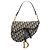 Borsa Saddle Dior in tela Oblique blu