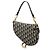 Borsa Saddle Dior in tela Oblique blu - vista 2