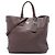 Borsa tote convertible aperta Prada in Vitello Daino marrone con zip laterale Marrone scuro