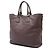 Borsa tote convertible aperta Prada in Vitello Daino marrone con zip laterale Marrone scuro - vista 2