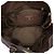 Borsa tote convertible aperta Prada in Vitello Daino marrone con zip laterale Marrone scuro - vista 4