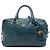 Borsa Satchel Prada Blue Vitello Shine Blu scuro