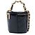 Chanel Afternoon Tea Vanity Case aus schwarzem gestepptem Lackleder mit Griff und Kette - Ansicht 2