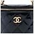 Chanel Afternoon Tea Vanity Case aus schwarzem gestepptem Lackleder mit Griff und Kette - Ansicht 5