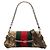 Borsa Satchel Gucci Small GG Canvas Horsebit Web Chain Beige