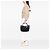 Borsa Satchel Prada in Tessuto Canapa Nera con Logo Nero - vista 6