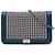 Portafoglio Chanel Boy Wallet On Chain in pelle d'agnello blu con cristalli Blu navy