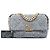 Chanel Gray Medium Tweed 19 Flap Marrone - vista 6