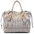 Borsa Satchel Prada in Tessuto Gaufre Marrone Beige