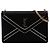 Borsa a tracolla Gaby in raso nero con monogramma Saint Laurent
