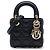 Dior Black Micro Lambskin Cannage Lady Dior Nero